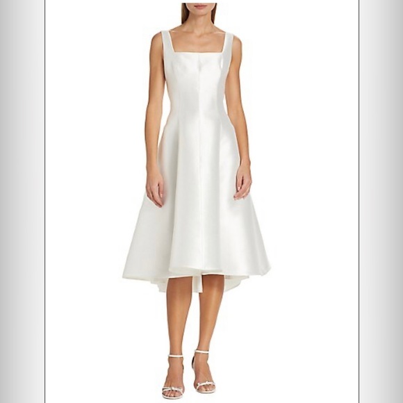 amsale mikado a-line midi-dress Mikado Strapless Dress Ivory / 6